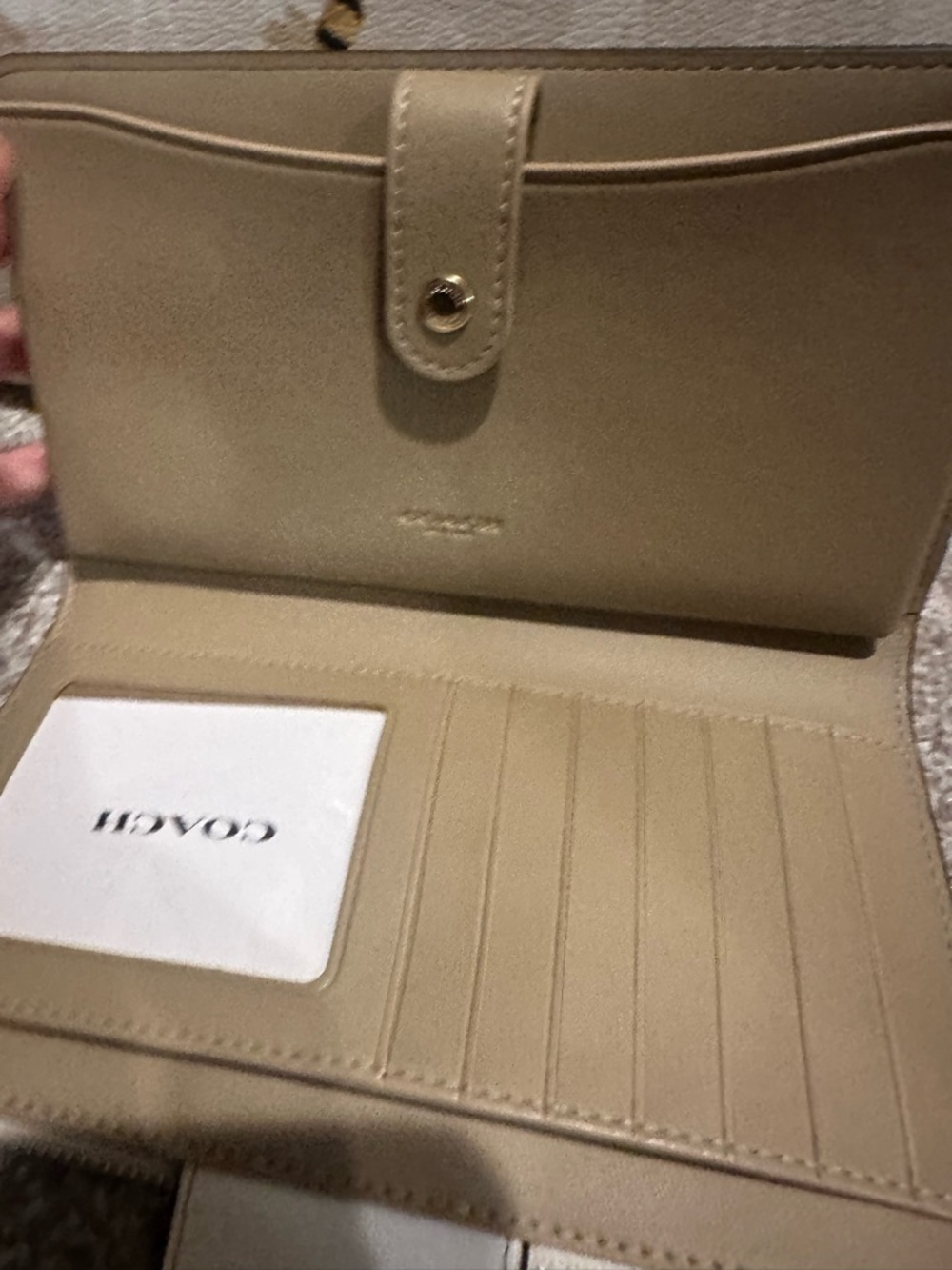 Authentic Coach White Bee Print Tote with Matching Wristlet - Picture 7 of 8